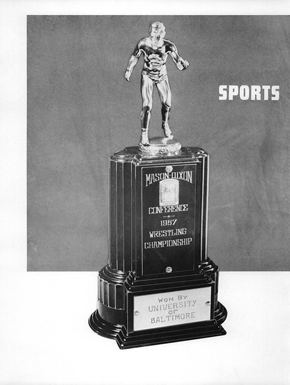 wrestling championship trophy from 1957