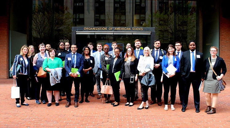 UB students visited the Organization of American States in April 2019