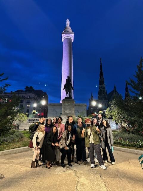 Denit students at the Washington Monument, Baltimore, MD