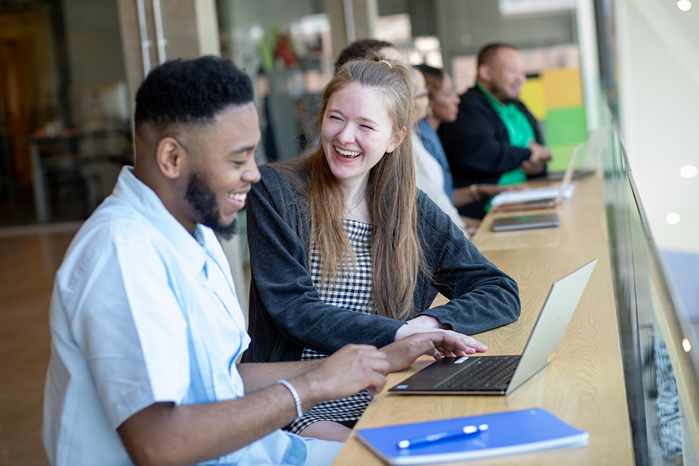 Transfer Students studying