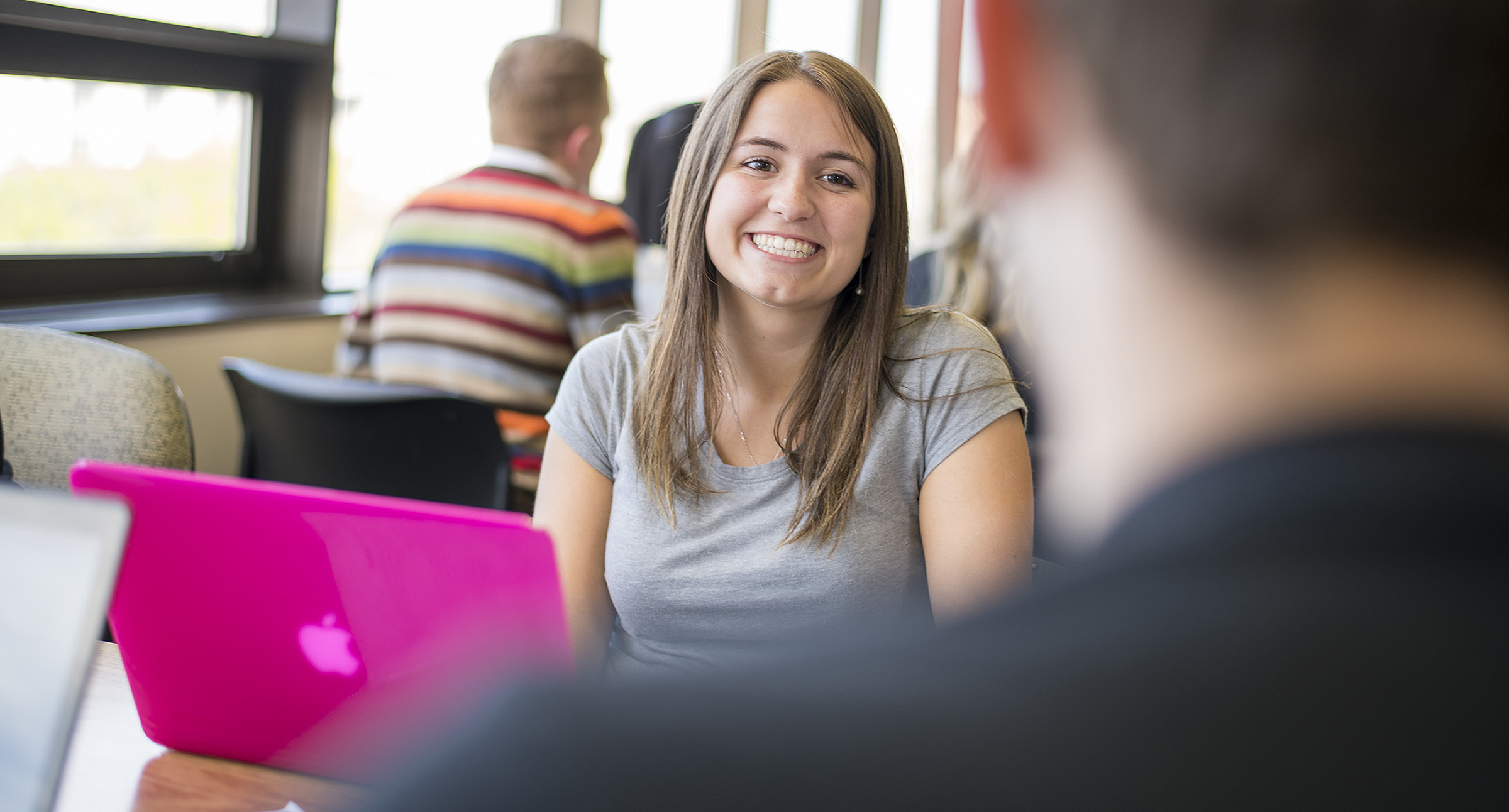 Student smiling