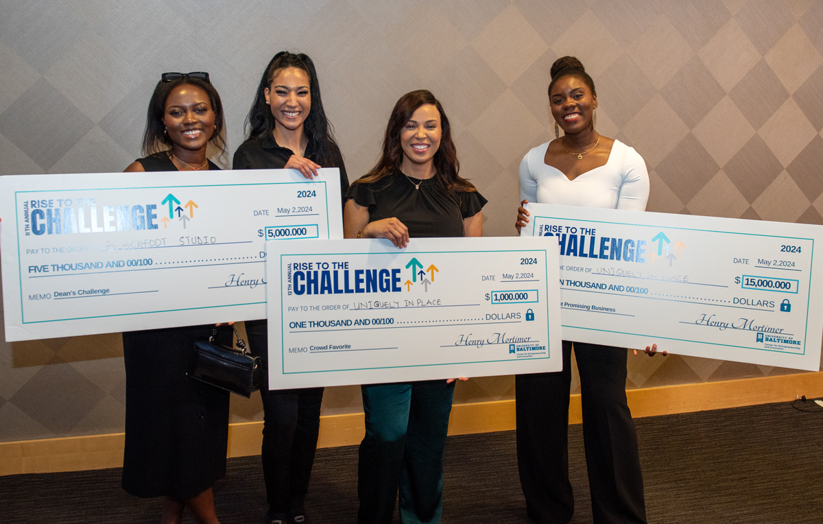 three winners of a pitch competition