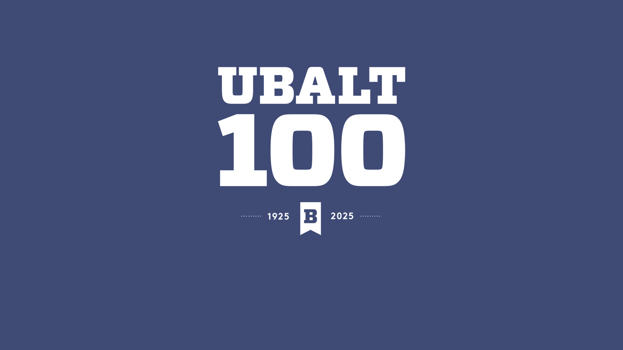 100 logo on blue background 